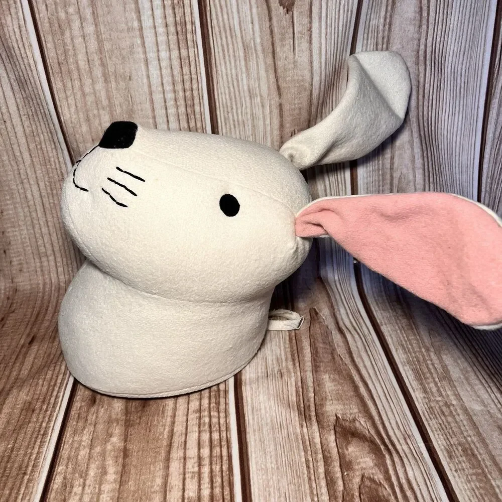 Plush Rabbit Head Wall Mount Target Pillowfort White Faux Bunny Wall Decor VGOOD